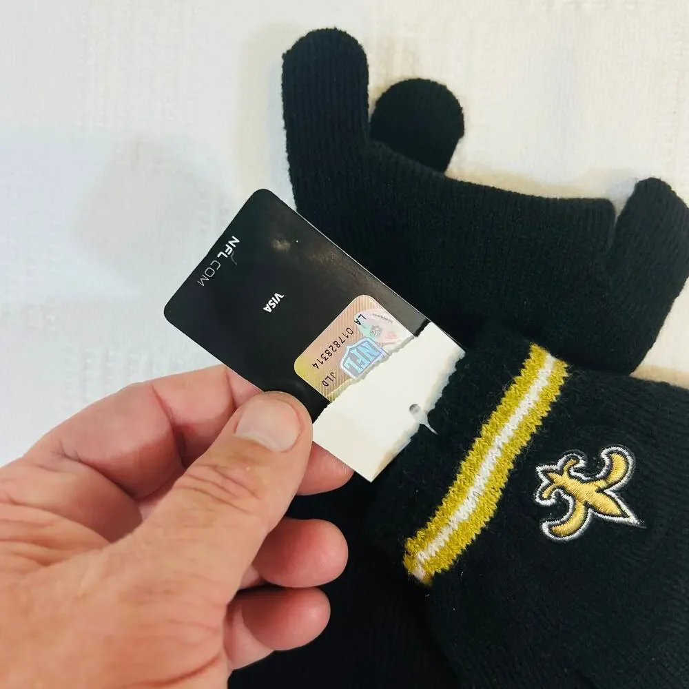 New Orleans Saints Beanie & Gloves Set Toddler 2-4T NFL Team Apparel